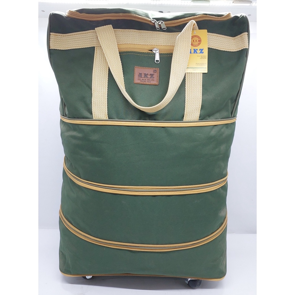 TAS PAKAIAN AKZ 4 TINGKAT RODA PUTAR BESAR MURAH ORIGINAL / TAS PAKAIAN AKZ 4 RUANGAN MURAH / Tas Travel AKZ RODA BULAT BARU / TAS PAKAIAN RODA 4 TINGKAT KANVAS SUPER JUMBO MURAH ORI / TAS LIPAT 4 SIZE + RODA AKZ MURAH / TRAVEL BAG POLO AKZ RODA 4 TINGKAT