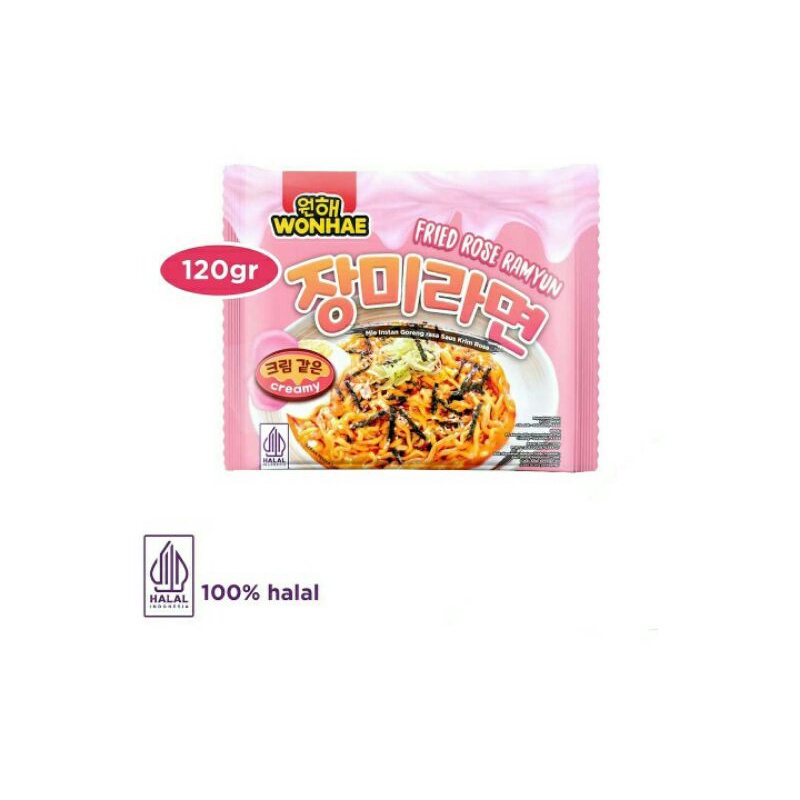 Wonhae Instant Fried Noodle Rose Ramyun120G