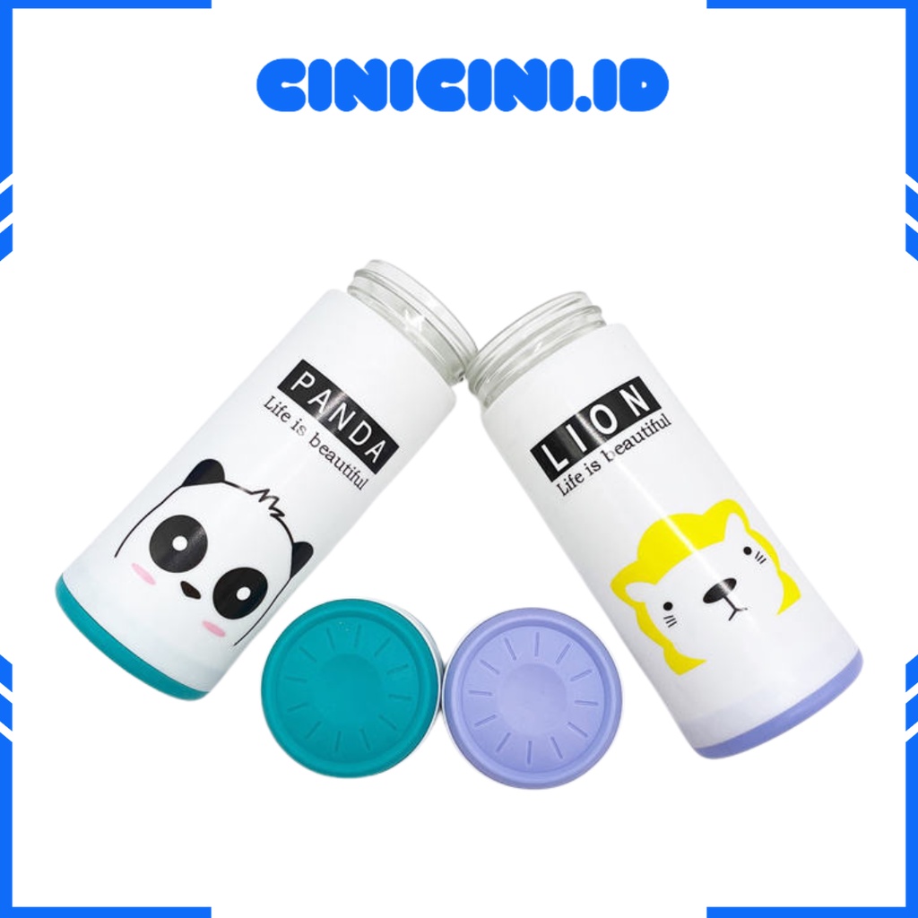 [ Cinicini ] Botol Kaca Animal Botol Minum Stainless Motif