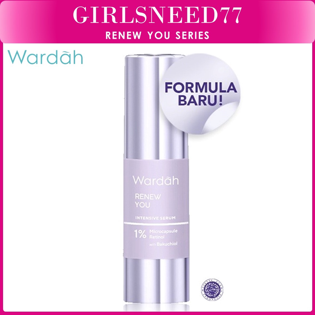 GIRLSNEED77 - COD - Wardah Renew You Anti Aging Intensive Serum 15ml / 30ml Serum Anti Aging Samarkan Garis Halus