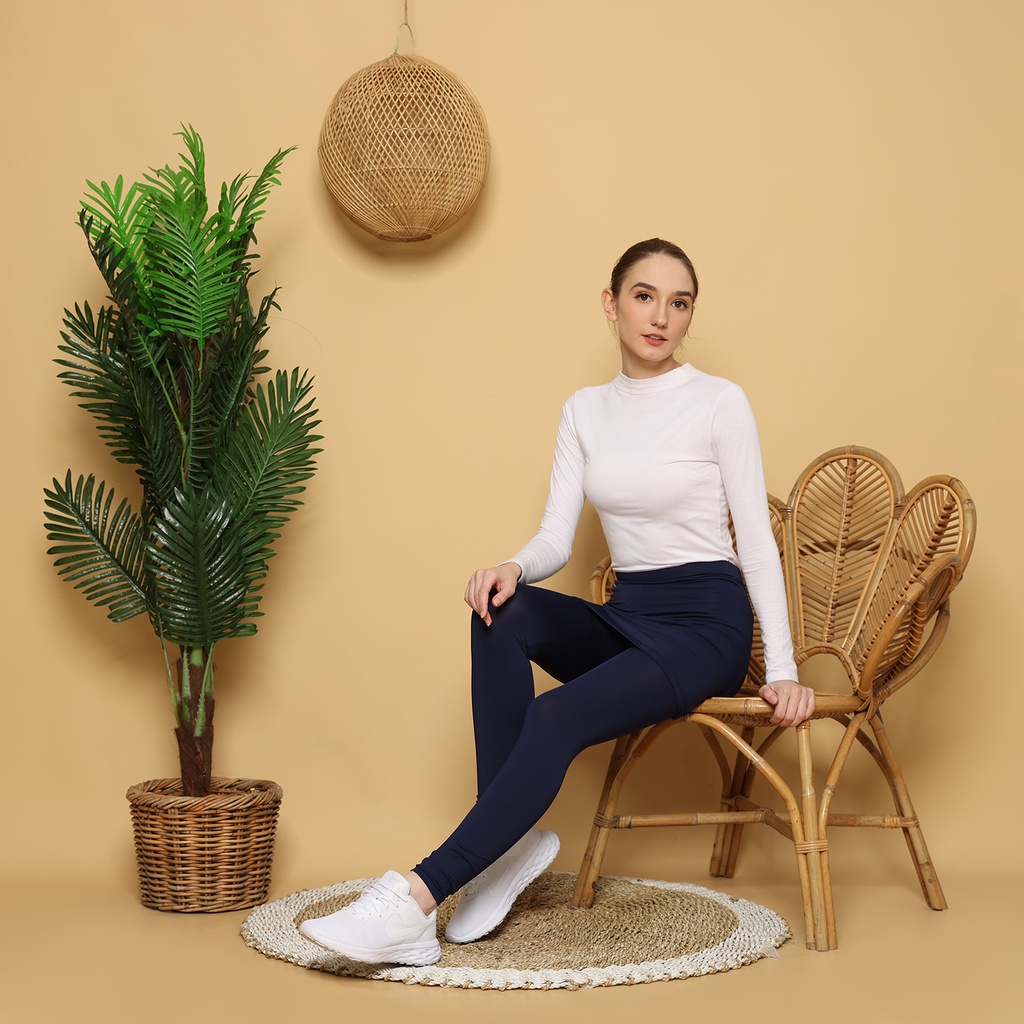 Rok Legging Panjang Wanita - Celana Rok Legging Olahraga - Leging Rok Bahan Spandex