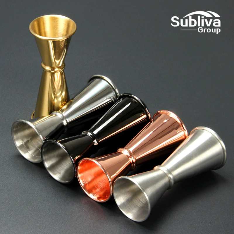 (BISA COD) FTIHSHP Subliva Gelas Ukur Jigger Bartender Cocktail Double Shot 30ml and 50ml - MSA10