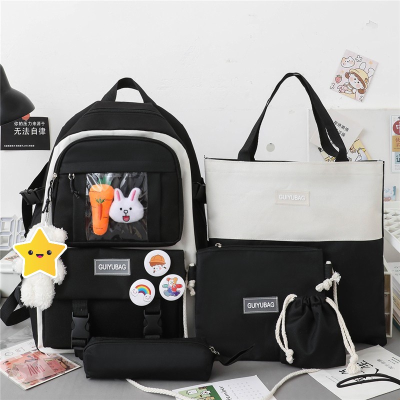 TAS Ransel Anak Sekolah Perempuan set 4 in 1 import ORIGINAL C Fashion Korea