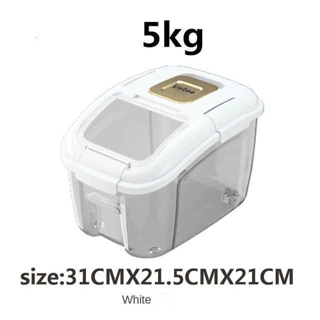 Tempat Beras Rice Container Box Insect Proof 5KG - 8279 - White