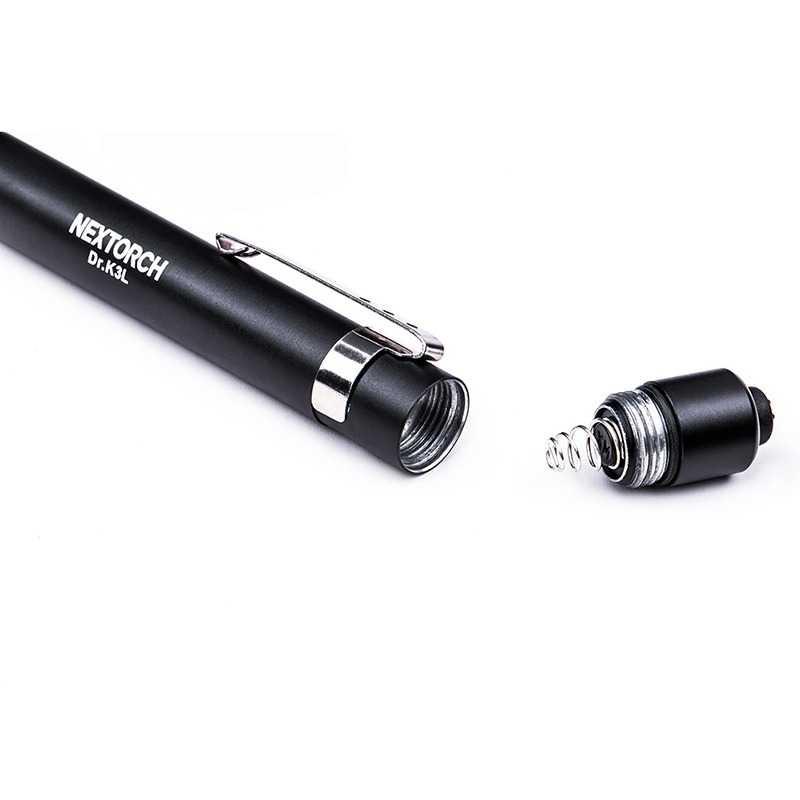 NEXTORCH Medical Flashlight Senter Medis LED Pen Dual Light - Dr.K3L - Black