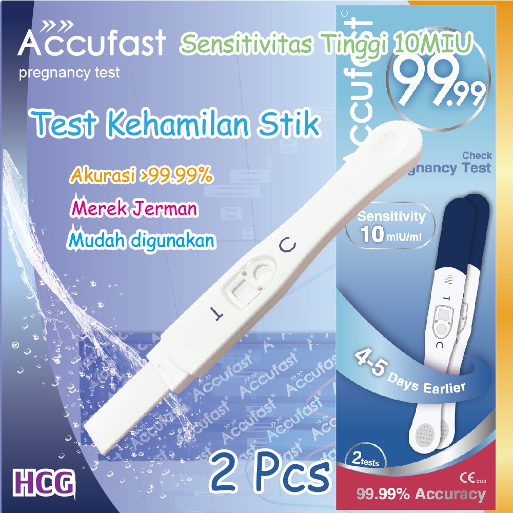 4 Ujian ACCUFAST Satu langkah HCG hamil Rapid Test Kit 10 Miu Sensitivity Tinggi 99,99% Ketepatan