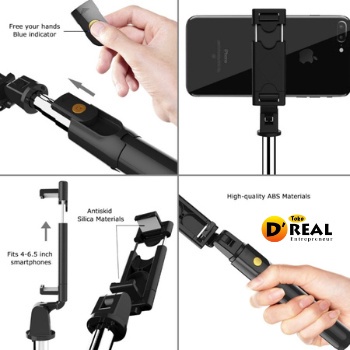 Tripod Tongsis Bluetooth 3in1 with Remote Bluetooth Selfie / Tongsis Selfie JC11