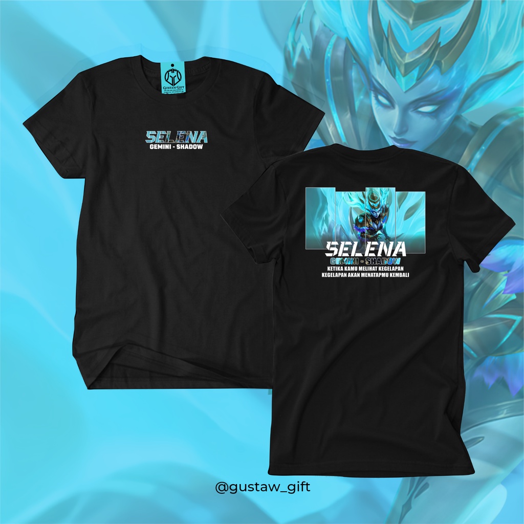 GG T-Shirt SELENA Zodiac Skin Gemini - Shadow Mobile Legends Kaos Custom Katun Slim-fitting