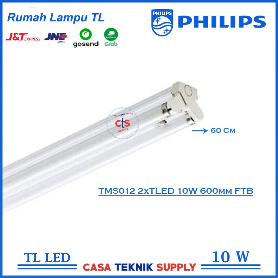 TMS012 2XTLED 10W 600mm FTB