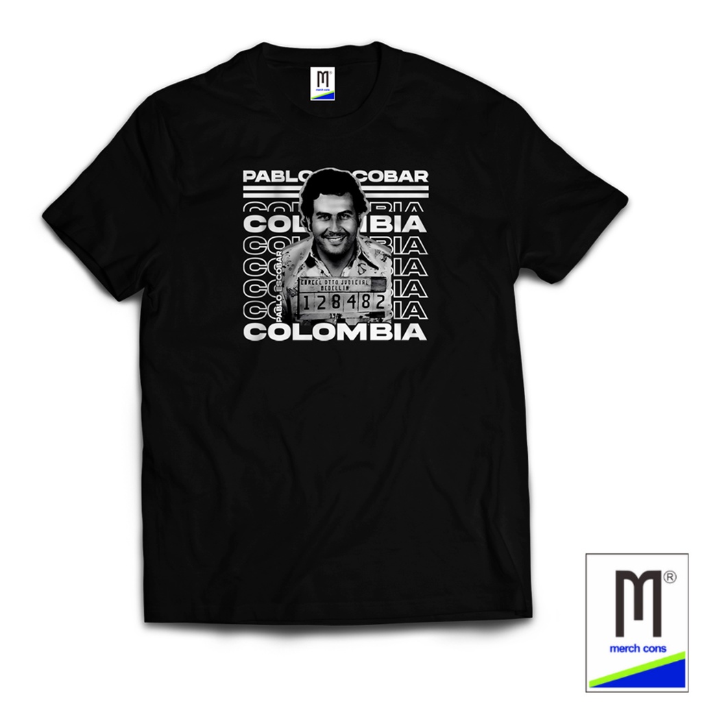 KAOS BAND PABLO ESCOBAR TAG MERCHCONS SIZE LUAR / KAOS MUSIK DISTRO