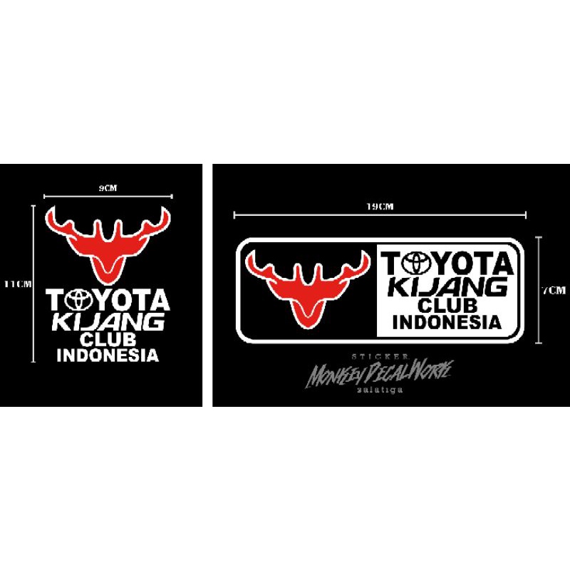 CUTTING STICKER NYALA TKCI TOYOTA KIJANG CLUB INDONESIA