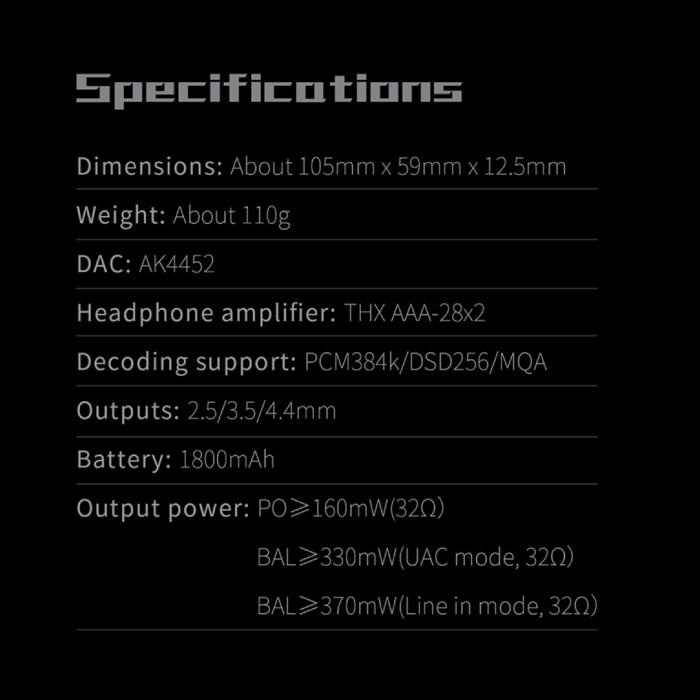 FIIO Q3 / Q 3 Hi-Res Portable DAC / Amplifier with THX Original