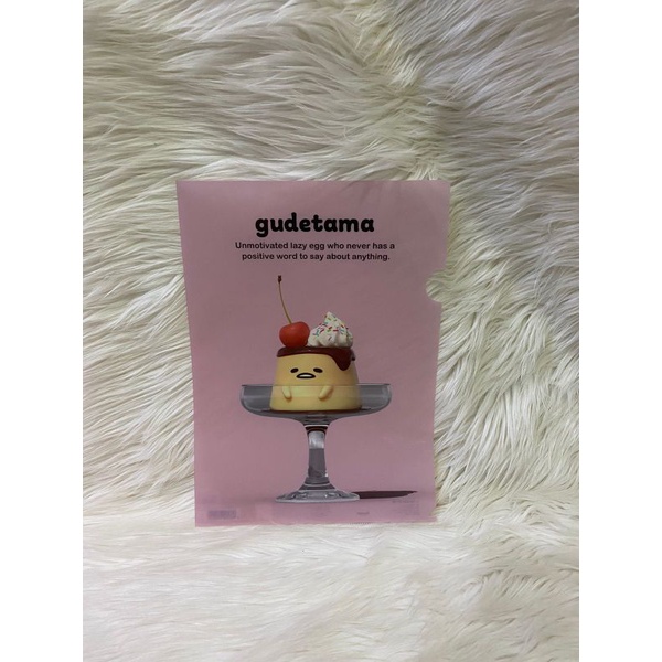 

Gudetama Pudding Map Plastik A4 File Clear Holder Organizer Sanrio Japan Original
