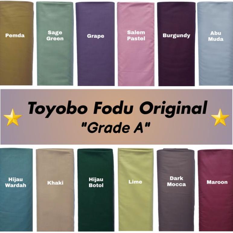 [ORIGINAL] Kain toyobo fodu premium bahan toyobo fodu grade A