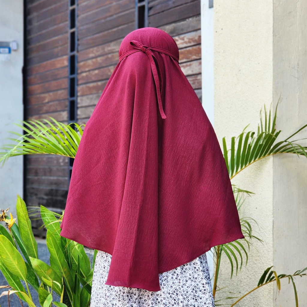 Hijab Bergo Maryam Crinkle Airflow Size L