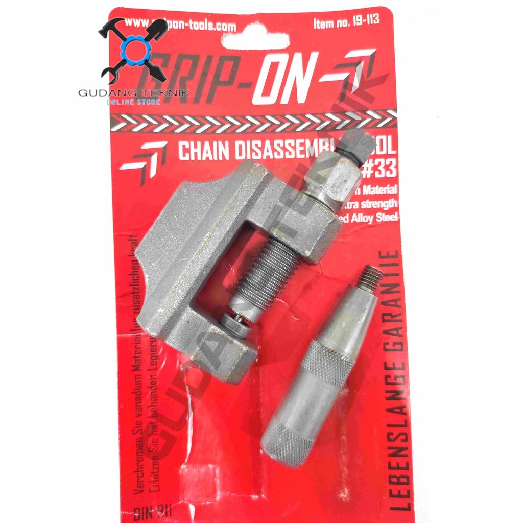 Alat Pemotong Rantai #33 GRIP ON 19-113 / Alat Potong Rantai Sepeda Motor - Disassemble Chain Tool 19 113 GRIP ON