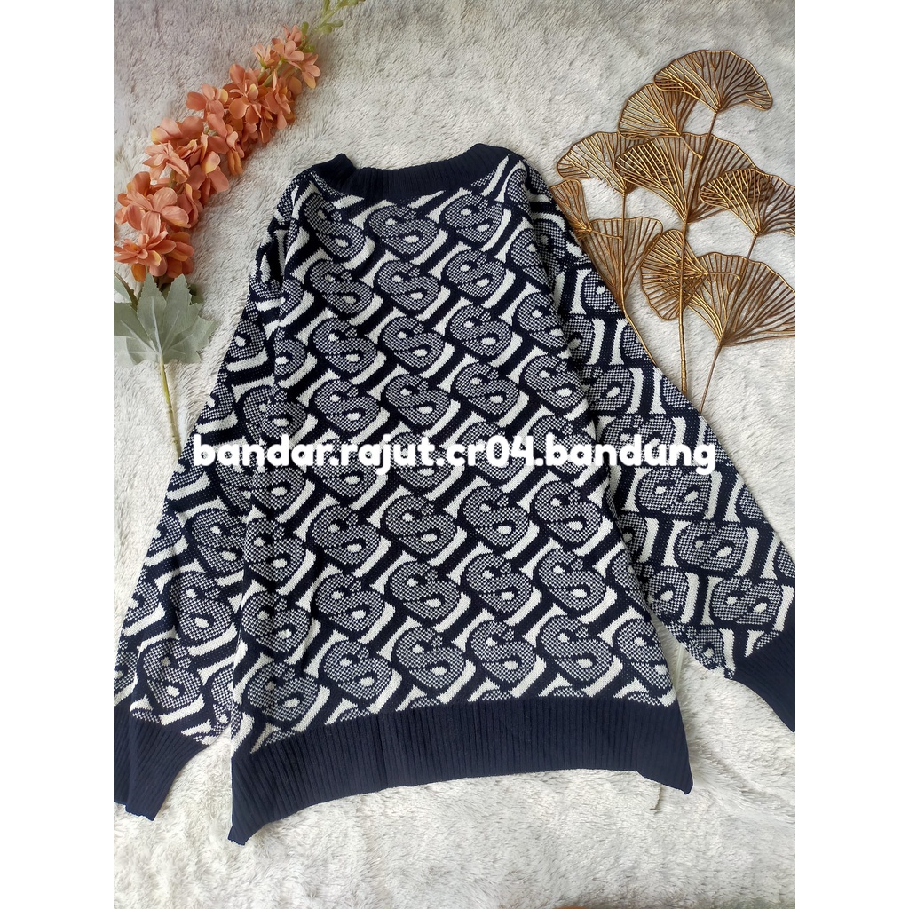 SWEATER RAJUT MOTIF S NEW BRANDED 7 GATE