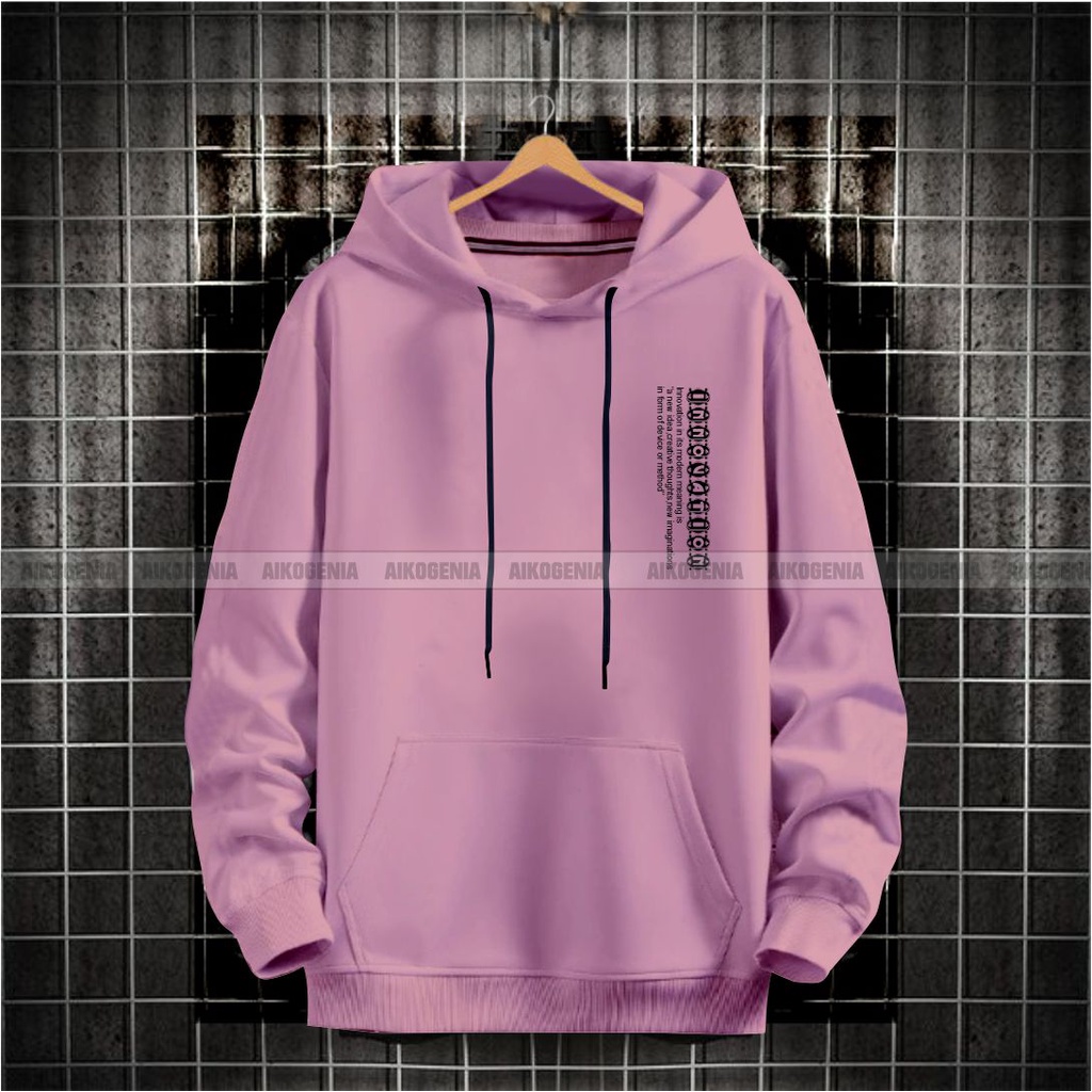 Sweater hoodie pria wanita INNOVATION terbaru bahan fleece tebal