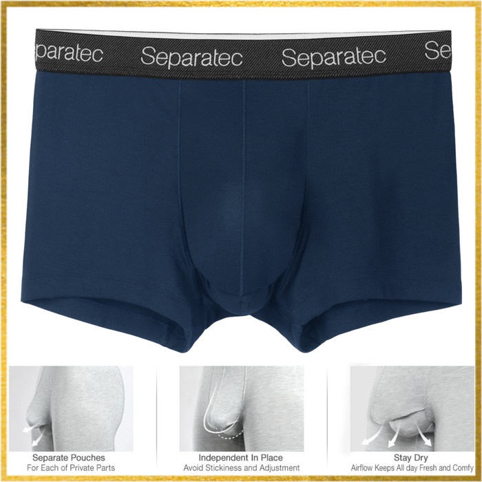 Celana Dalam Pria Separatec Trunks Micro Modal Premium 1 Pcs - Biru