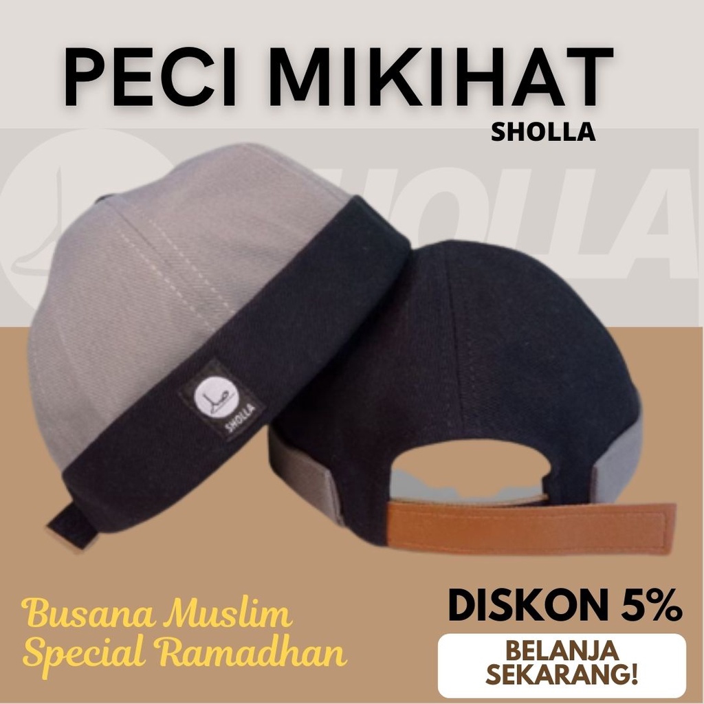 Peci Sholat Miki Hat Sholla / Miki Hat Peci UAS Dewasa Polos Premium Original / Topi Pria Dewasa MIK