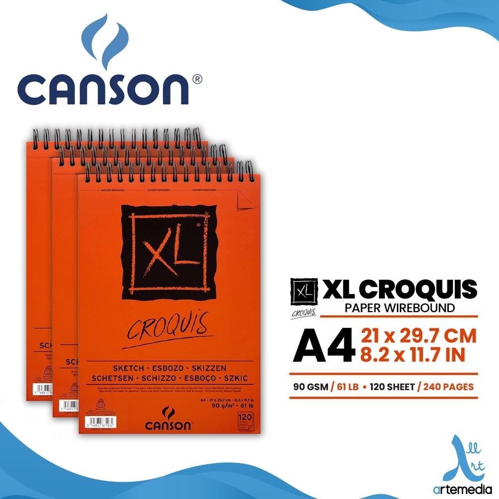 

Buku Sketsa Gambar Canson XL Croquis Paper A4 Sketchbook Wirebound