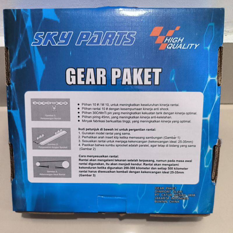 GEAR SET GEAR PAKET GIR KOMPLIT DRIVE CHAIN KIT SATRIA FU 150 SKY PARTS