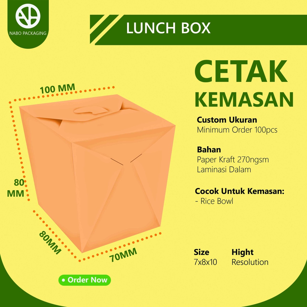Rice box Paper / Paper Rice box / Food Pail