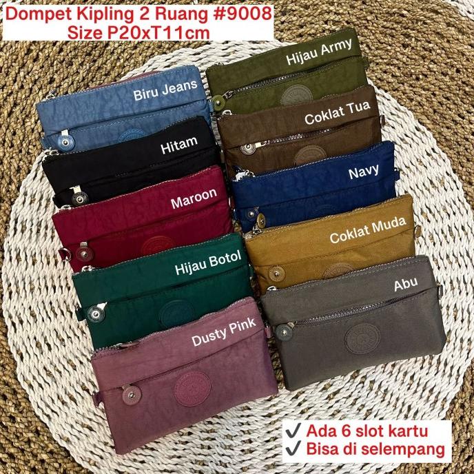 Dompet Kipling Selempang / Dompet Panjang Kipling 2 Ruang Import 9007