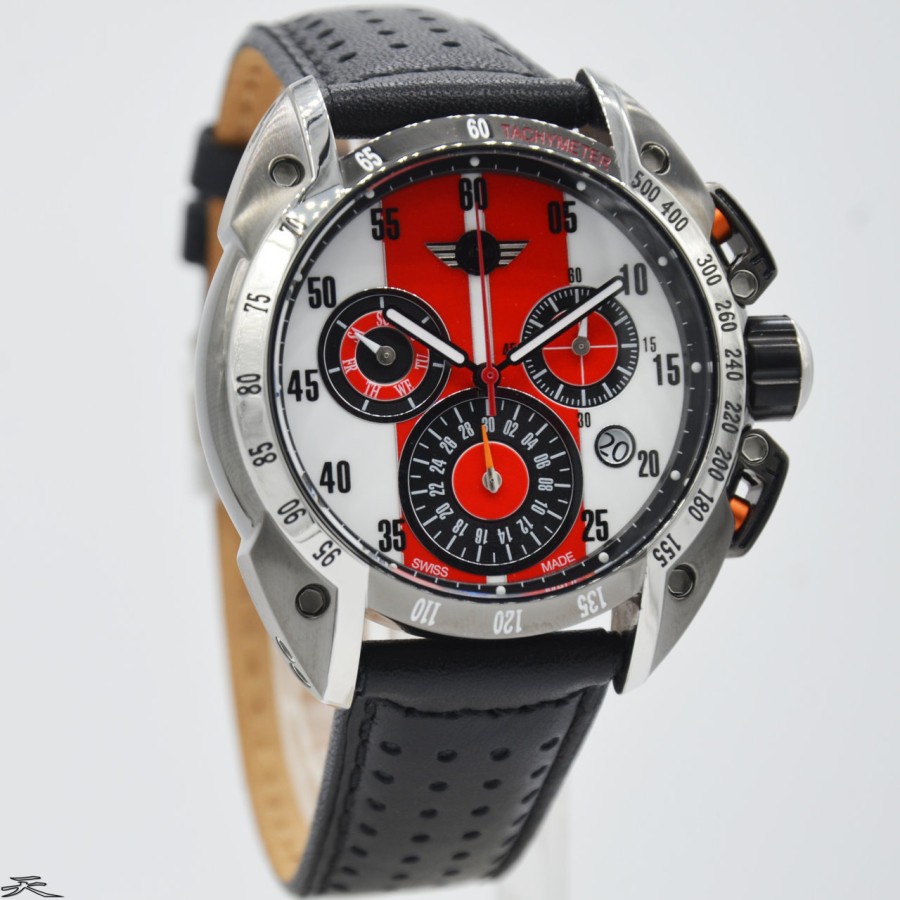 MINI 160506 Jam Tangan Pria Mini Cooper Kulit Original - Black