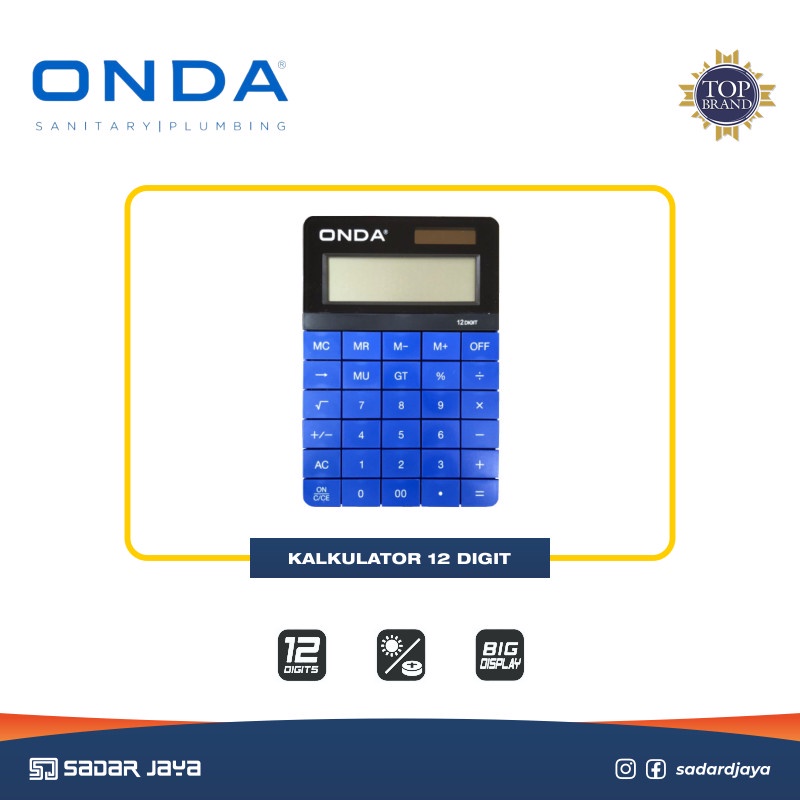 

Onda Kalkulator 12 Digit Kalkulator Onda Calculator Layar Besar