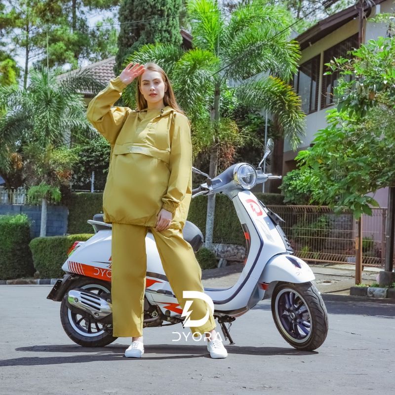 Raincoat DYORA Aussie Series Yellow Jas Hujan Pria Wanita Jas Hujan Saku Kangguru