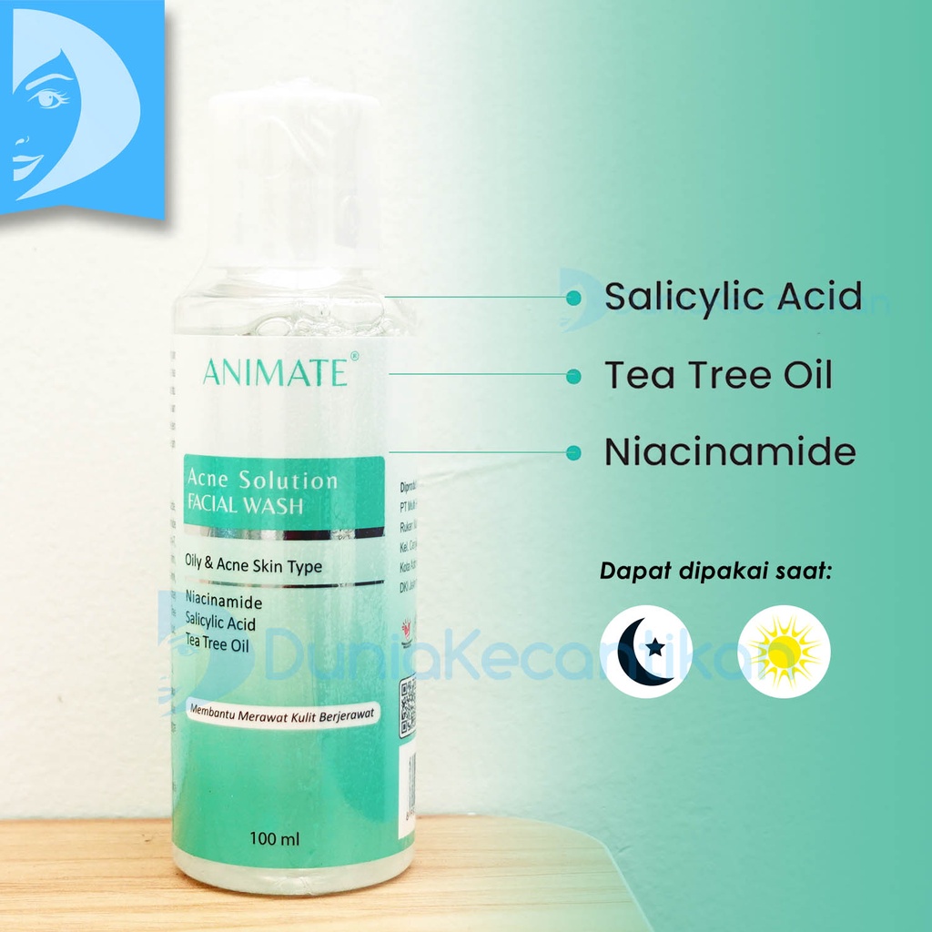 Animate Acne Solution Series 5in1 Paket Wajah Berjerawat Skincare Paket Acne Animate Original BPOM Paket jerawat