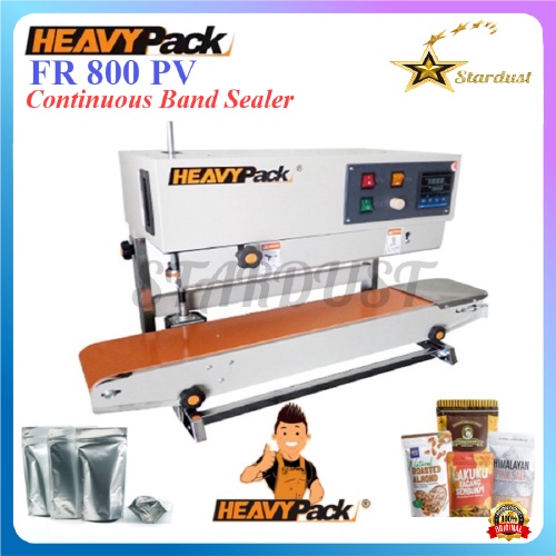 FR-800 PV Continuous Band Sealer Mesin Press Segel Plastik FR-800PV Vertikal / Continuous Band Seale