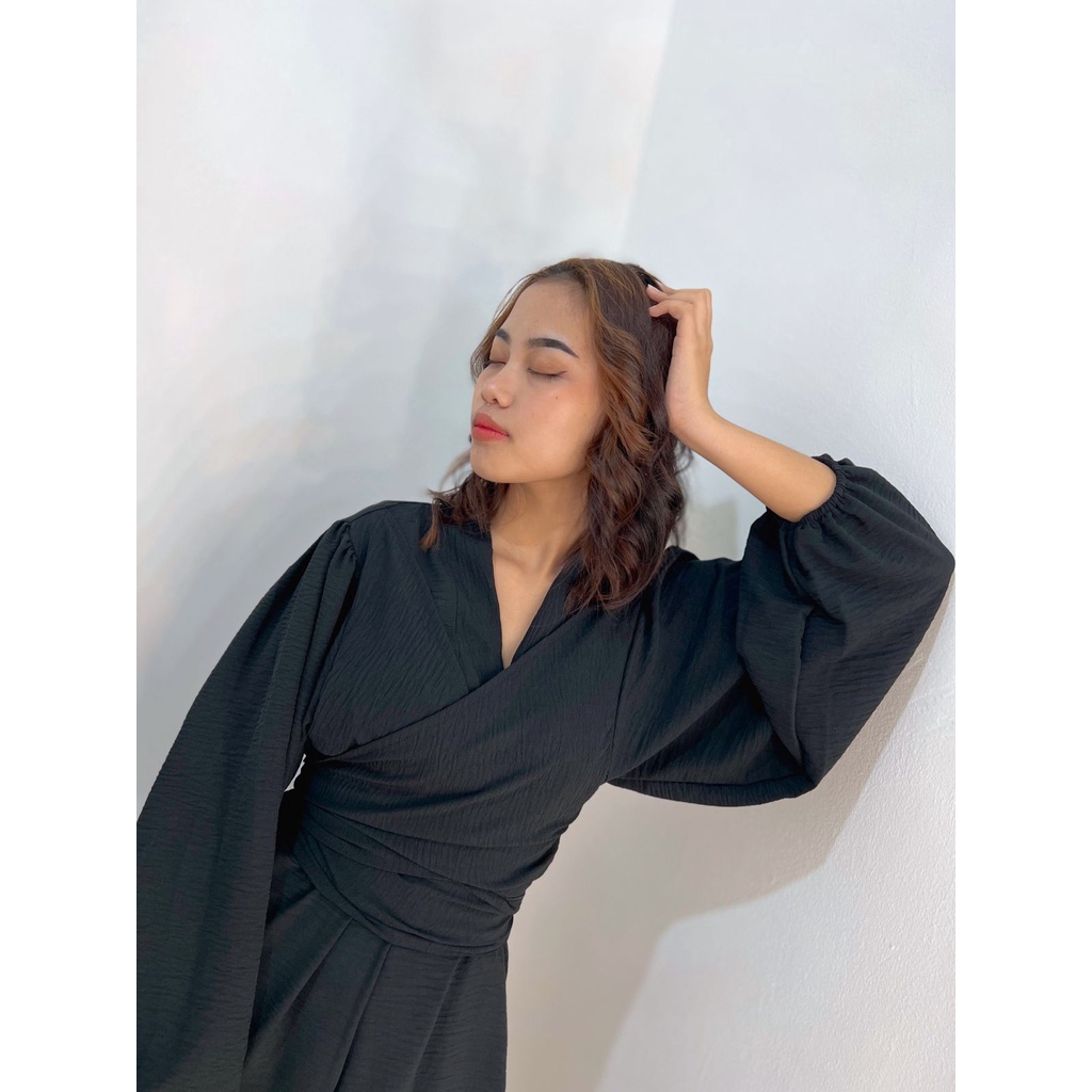 HS - MOZZA JUMPSUIT / LONG JUMPSUIT CRINCKLE / KOREAN LONG JUMPSUIT JUMBO WANITA KEKINIAN