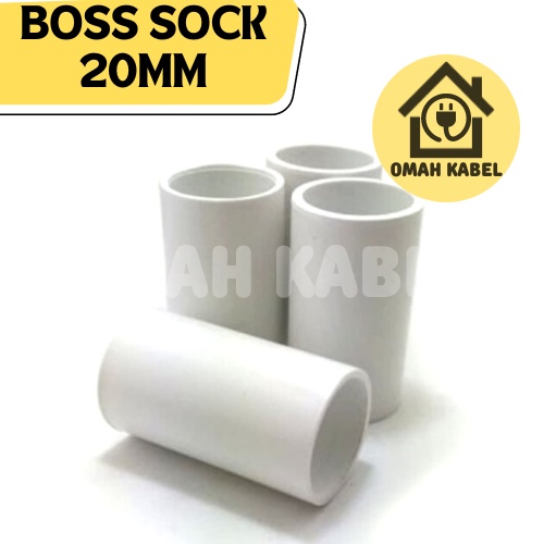BOSS SOK PIPA 20MM SAMBUNGAN PIPA