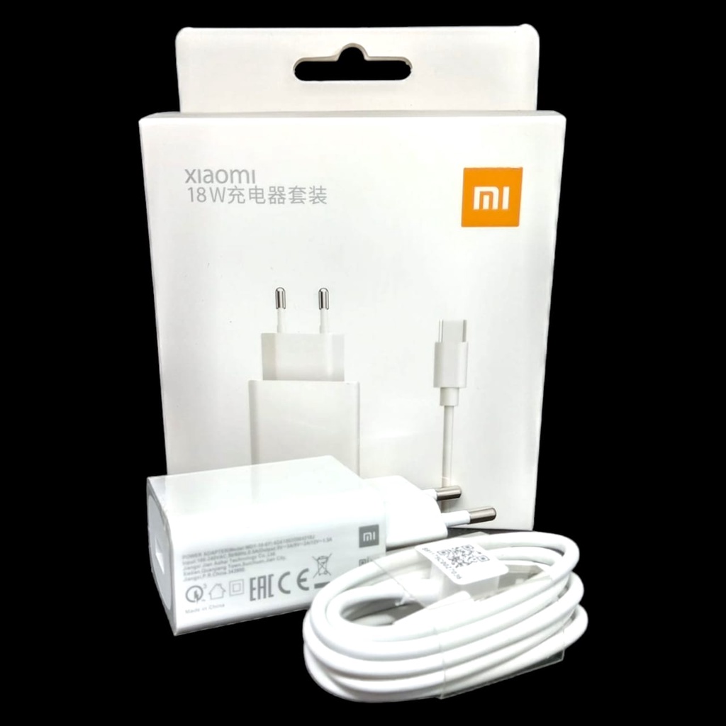 Charger XIAOMI Original 18 Watt Fast Charging up to 3A MDY-10-EF Micro / Tipe C Original Xiaomi Redmi Note 7 / 8 / 9 Poco M2 / M3 / M4 / C40 / F1 Weika