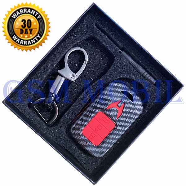 Case Carbon Smartkey Cover Key Kunci Honda CRV Civic 3 Tombol - 7102