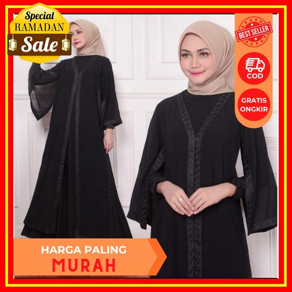 Gamis Abaya Sabrina Super Jumbo Ld 140 Gamis Wanita Crinckle Airflow Premium By Athaya Hijab Gamis T