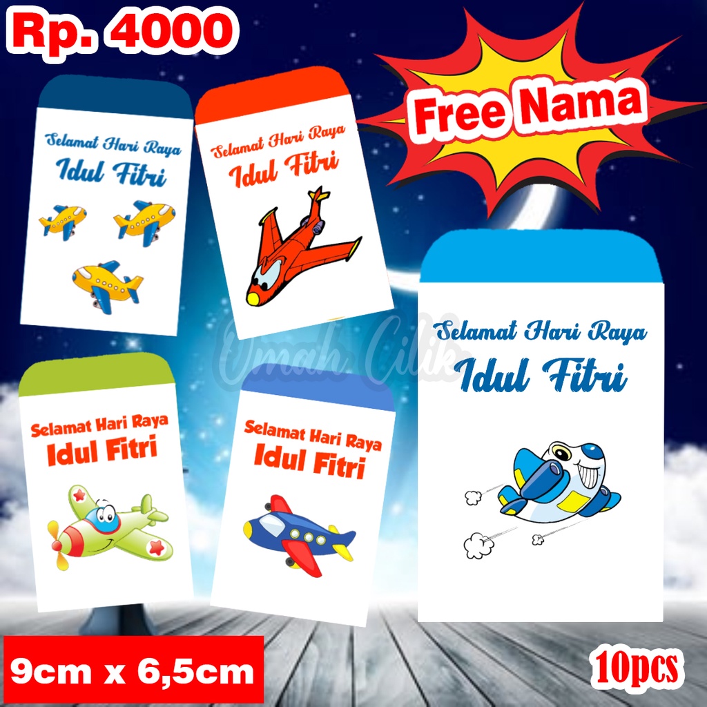 

amplop lebaran / angpao / amplop lucu / amplop karakter / amplop kartun / amplop mini / amplop uang / amplop kertas / amplop anak-anak / amplop PESAWAT