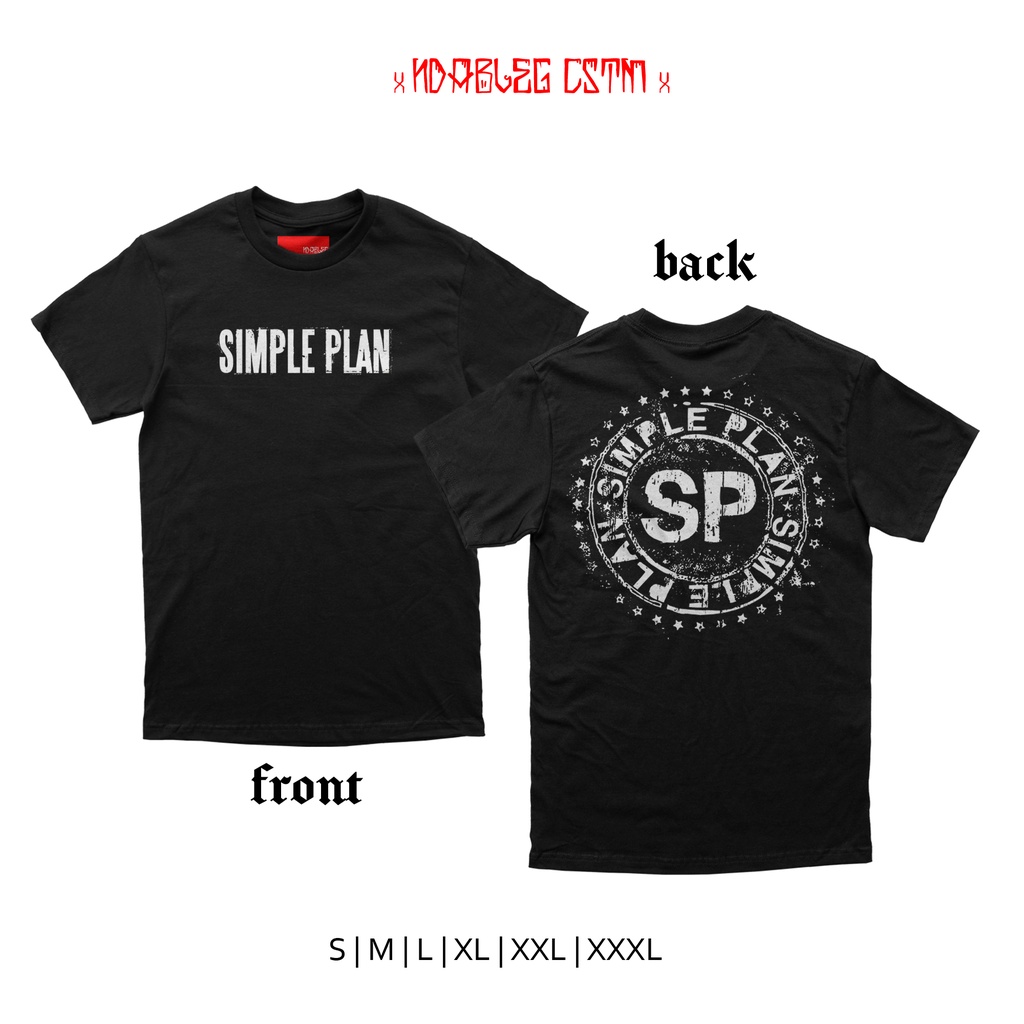 Kaos band simple plan combed 24s tshirt simple plan