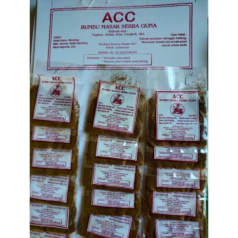 

bumbu acc//bumbu masak//bumbu masak asli sumbar//bumbu masak acc serba guna