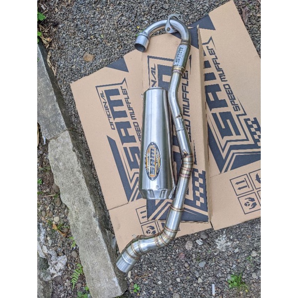 knalpot crf, klx, wr original SAM inlet 50