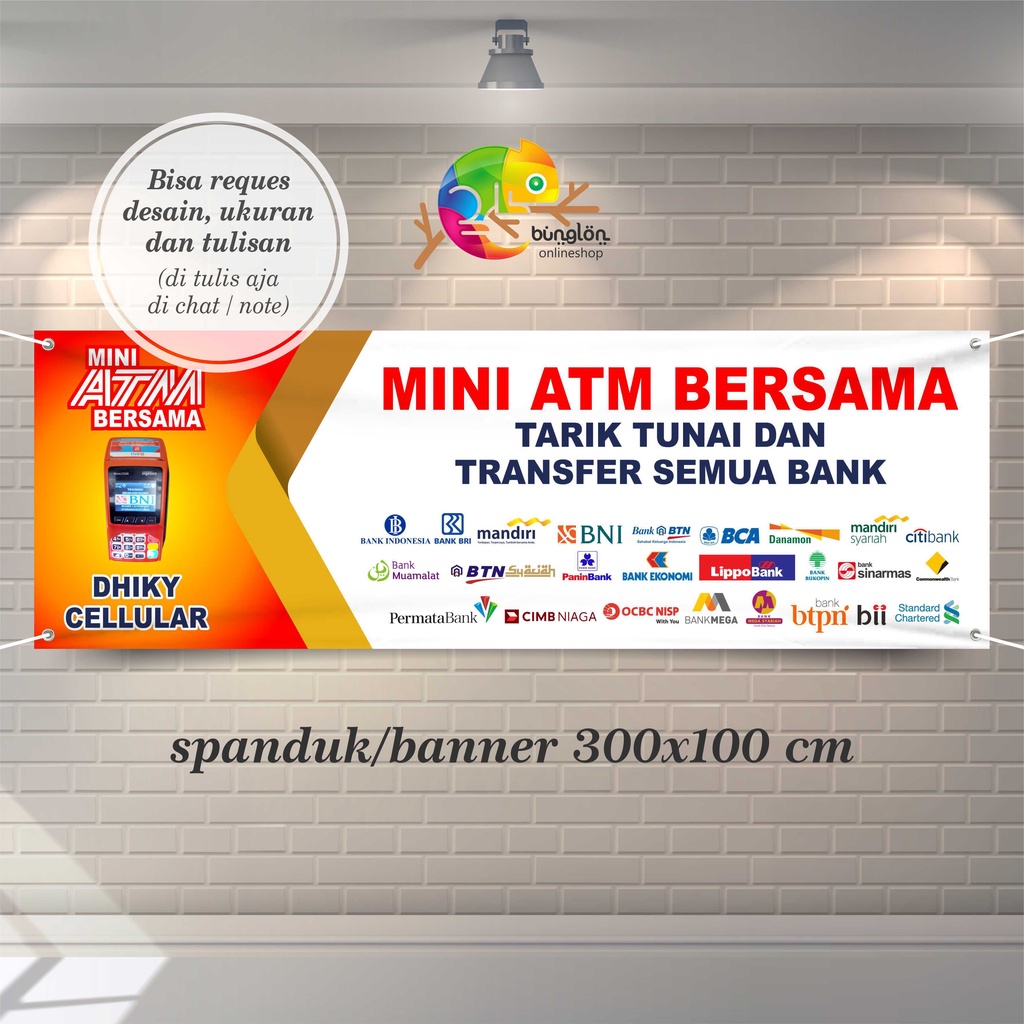 Spanduk, Banner Mini ATM Bersama