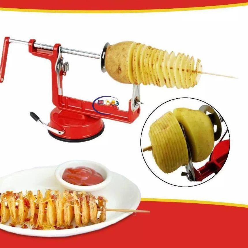 ○ PEMOTONG KENTANG SPIRAL ALAT POTONG KENTANG SPIRAL - SPIRAL POTATO SLICER ♬