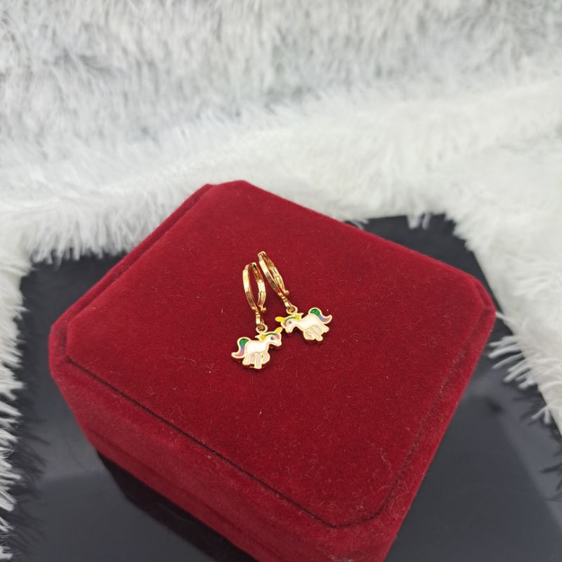 Anting anak kuda poni /unicronyaxiya lapis emas