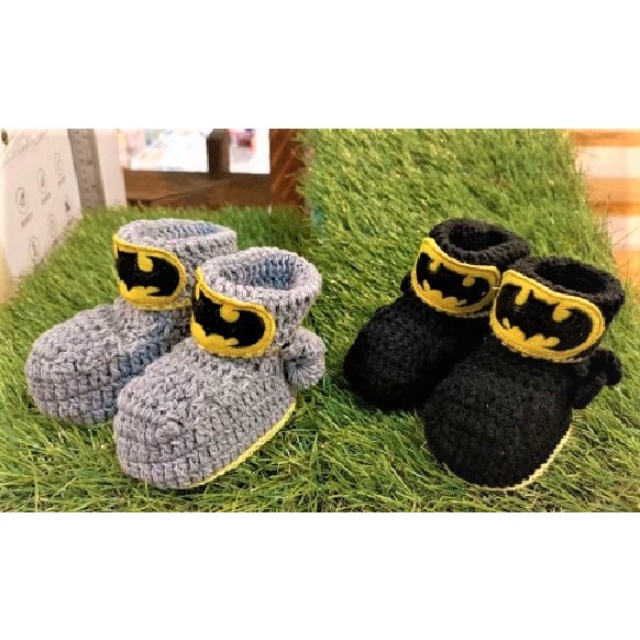 Sepatu Bayi Rajut Batman