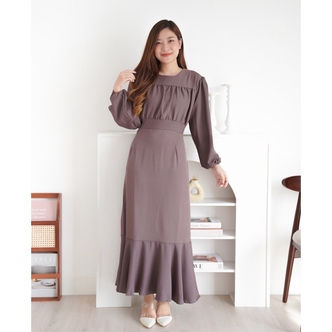 HYEJIN DRESS KOREAN LOOK STYLE / DRESS LEBARAN MURAH / DRESS KEKINIAN WANITA