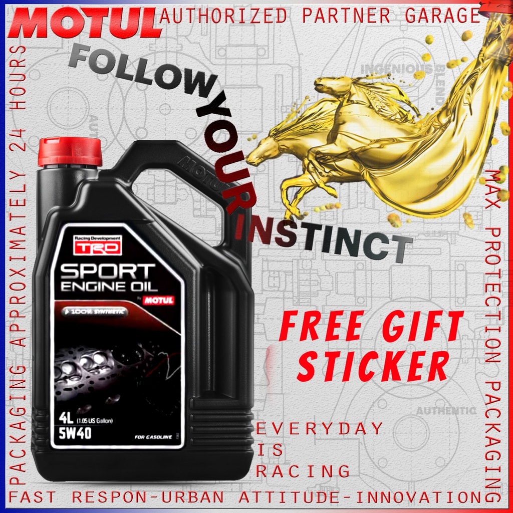 MOTUL TRD SPORT ENGINE OIL GASOLINE 5W40 SN 4L OLI MOBIL IMPORT