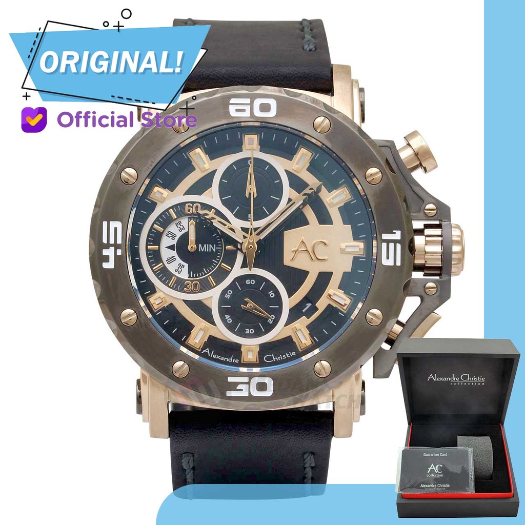 Jam Tangan Pria Analog Alexandre Christie 9205MC AC9205 AC 9205 MC 9205 MCLGCBA Original Garansi Res