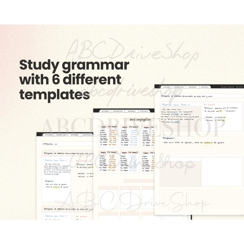 Digital Planner &amp; Journal - Language Learning Planner +Stickers